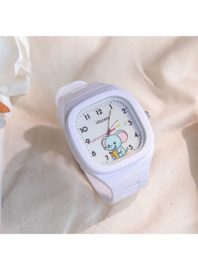 ULZZANG 3 - Piece Set of Children's Cartoon Square Waterproof Silicone Digital Watches - Stylish Knob Design, Waterproof Sports Watches, Ideal for Children's Outdoor Activities, Teenagers' Sports Gear & Students' Daily Use (Ideal Gift) - Image 4